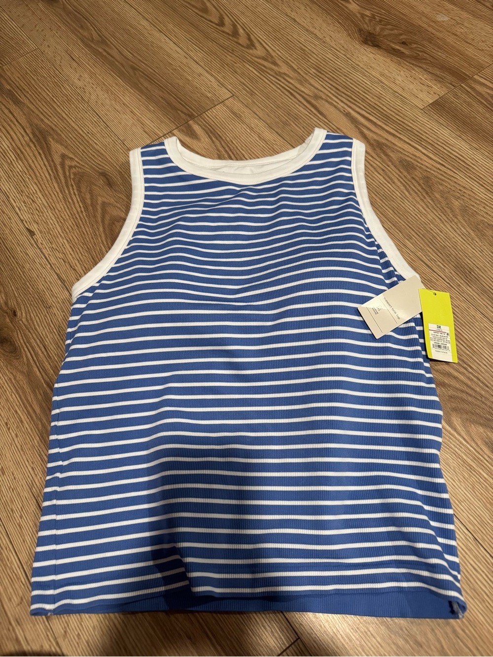 Striped Blue & White Tank Top - Brand:All in Motion